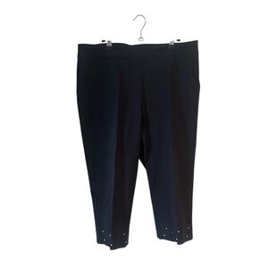 Counterparts Size 16 Capri Pull On Navy Blue With Pearl Bottom Accents